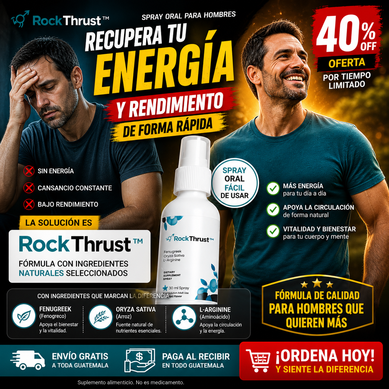 ⚡ROCKTHRUST™ -40% HOY | SPRAY .... MÁS ENERGÍA EN SEGUNDOS 🔥