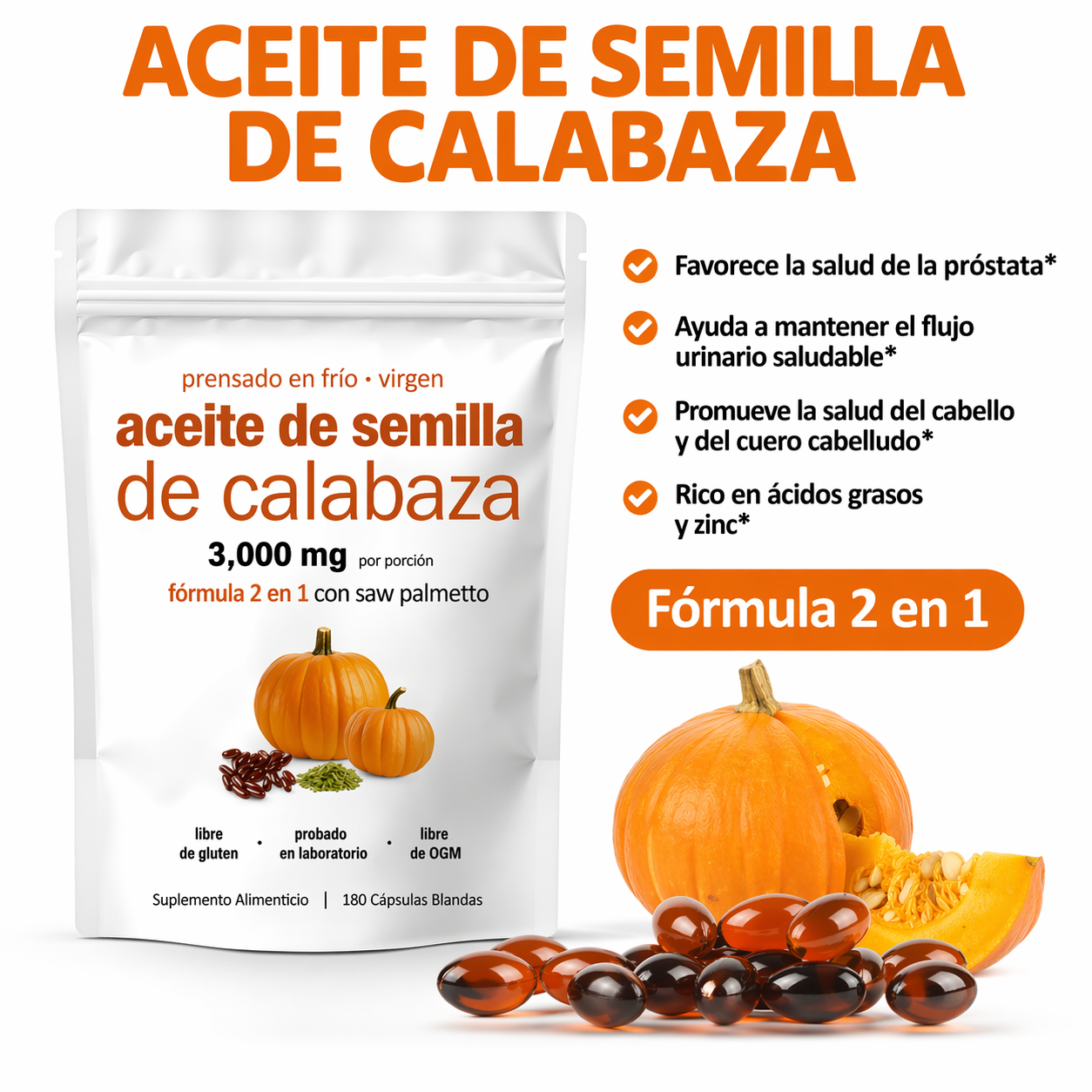 40%OFF- ACEITE DE SEMILLA DE CALABAZA