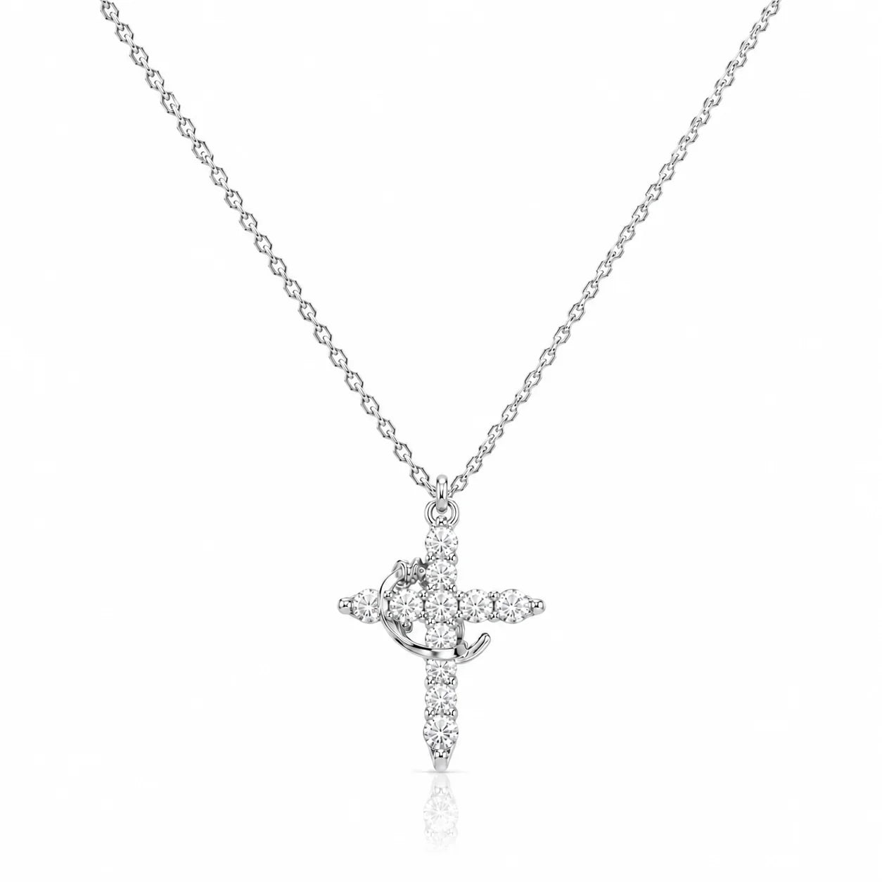 Collar Cruz & Corona – Fe, Protección y Elegancia