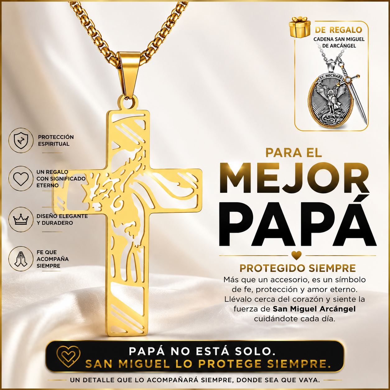 ✝️ CADENA PAPÁ PROTEGIDO™ | 40% OFF — EL DETALLE QUE LLEVARÁ SIEMPRE CERCA DEL CORAZÓN ❤️