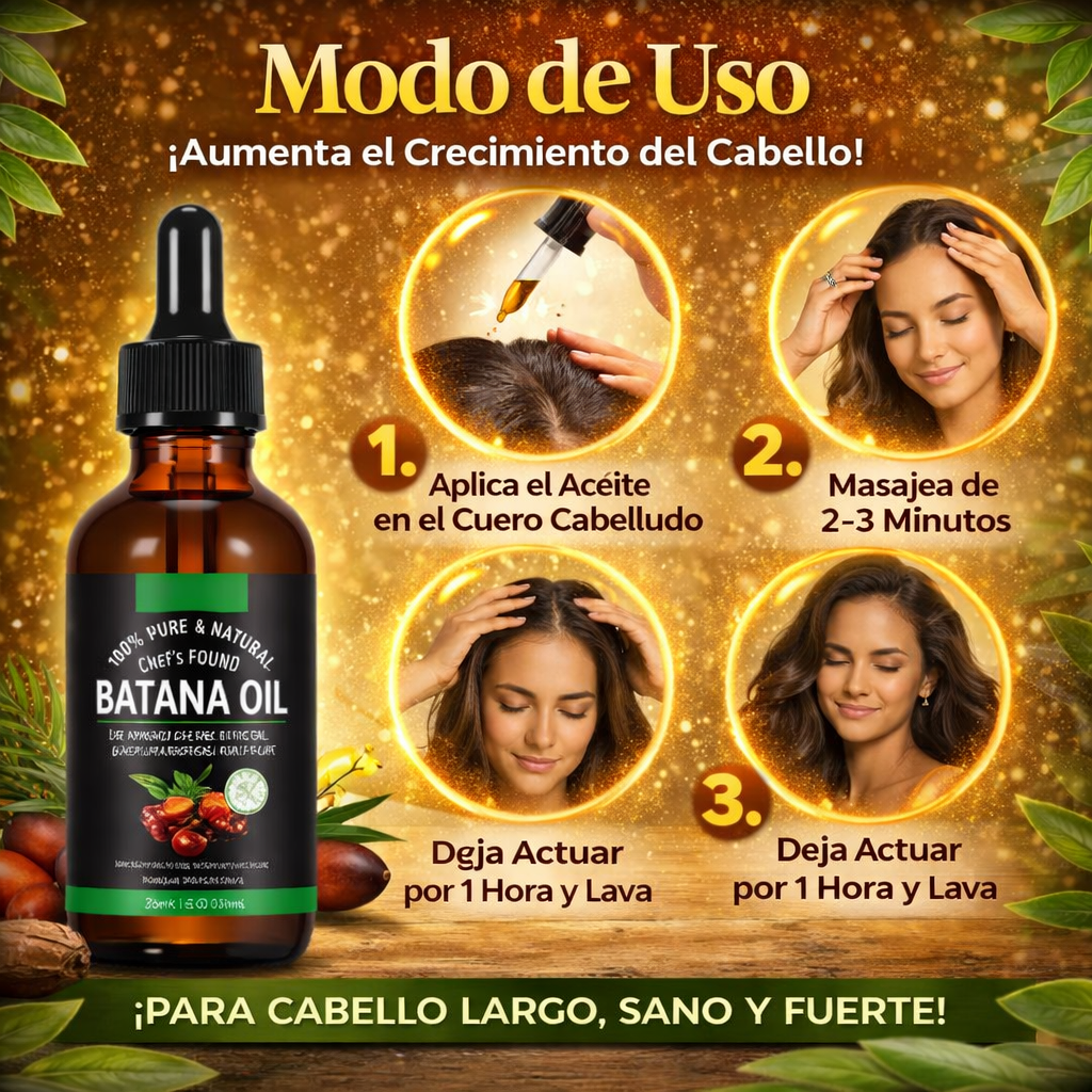 🌿 ACEITE DE BATANA 2x1 — Repara, hidrata y fortalece tu cabello 30ML